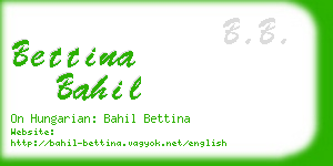 bettina bahil business card